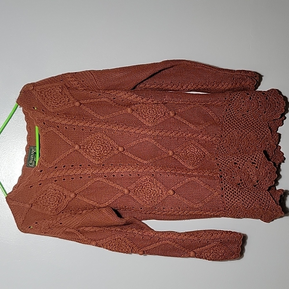 Vtg  cable knit sweater S. Mix Cotton